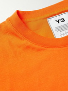 Y-3 - Logo-Appliquéd Stretch-Cotton Jersey T-Shirt - Orange