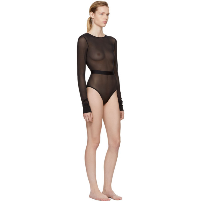 la fille dO Black Long Sleeve One Dance Bodysuit