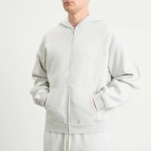 SKIMS Men's Zip Hoodie in Light Heather Grey