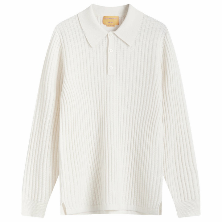 Photo: GUEST IN RESIDENCE Women's Theo Waffle Polo In Cashmere in Cream