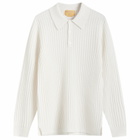 GUEST IN RESIDENCE Women's Theo Waffle Polo In Cashmere in Cream