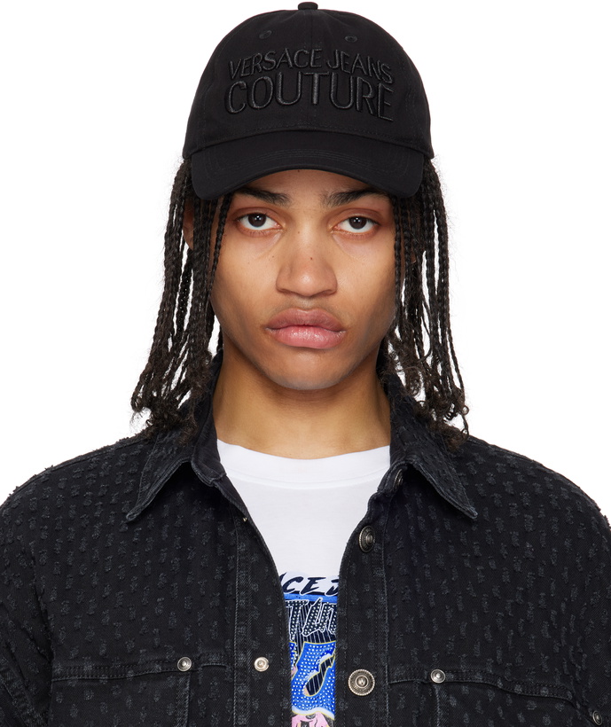 Photo: Versace Jeans Couture Black Embroidered Logo Baseball Cap