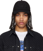Versace Jeans Couture Black Embroidered Logo Baseball Cap