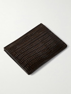 TOM FORD - Lizard-Effect Glossed-Leather Cardholder