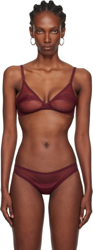 Photo: Yasmine Eslami Burgundy Serena Soft Bra