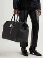 AMIRI - Jax Leather-Trimmed Logo-Embroidered Nylon-Jacquard Weekend Bag