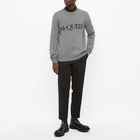 Alexander McQueen Men's Logo Intarsia Crew Knit in Greymel/Black/Charcoal