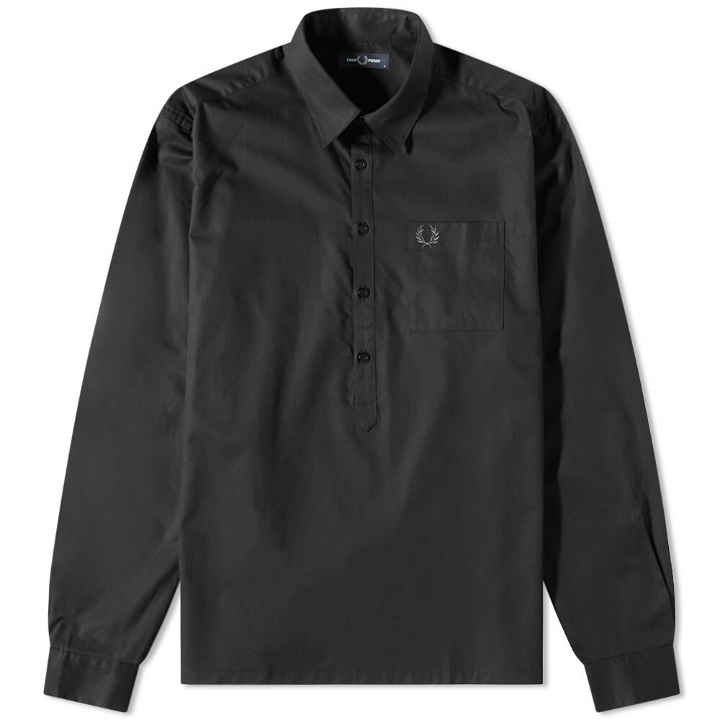 Photo: Fred Perry Men's Popover Shirt in Black