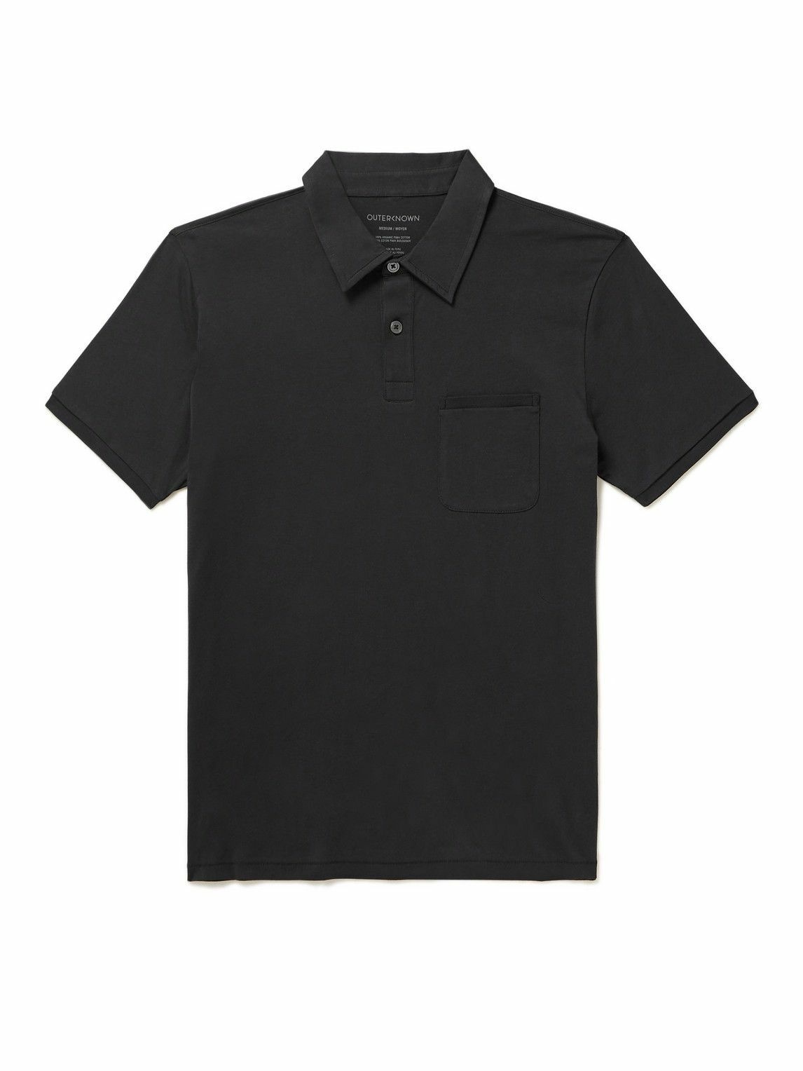 Photo: Outerknown - Sojourn Organic Pima Cotton-Jersey Polo Shirt - Black