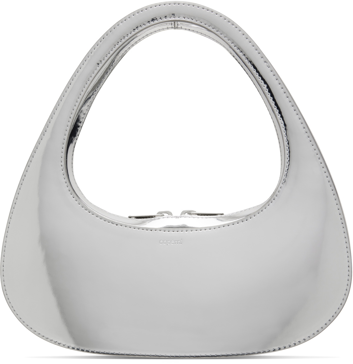 ★Coperni★ Mirrored Baguette Swipe Bag Silver Coperni Silver Mirrored Baguette Swipe Bag Coperni
