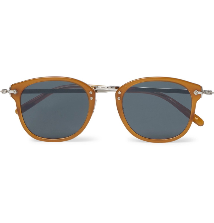 Photo: Oliver Peoples - OP-506 D-Frame Acetate and Silver-Tone Sunglasses - Yellow