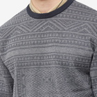 Pilgrim Surf + Supply Men's Gil Batik Crew Knit in Navy