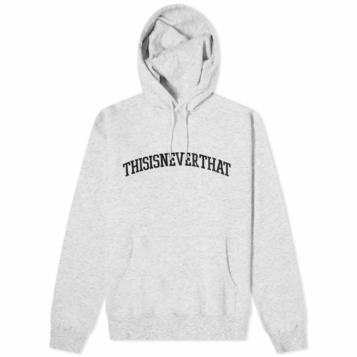 Photo: thisisneverthat Men's Arch Logo Popover Hoody in Heather Grey