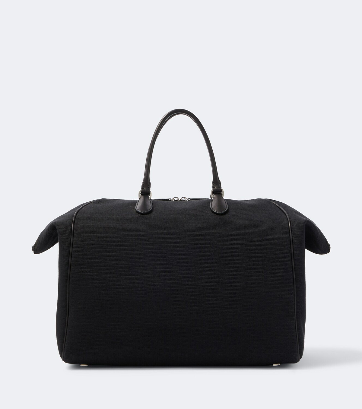 The Row Timo leather-trimmed canvas tote bag