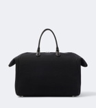 The Row Timo leather-trimmed canvas tote bag