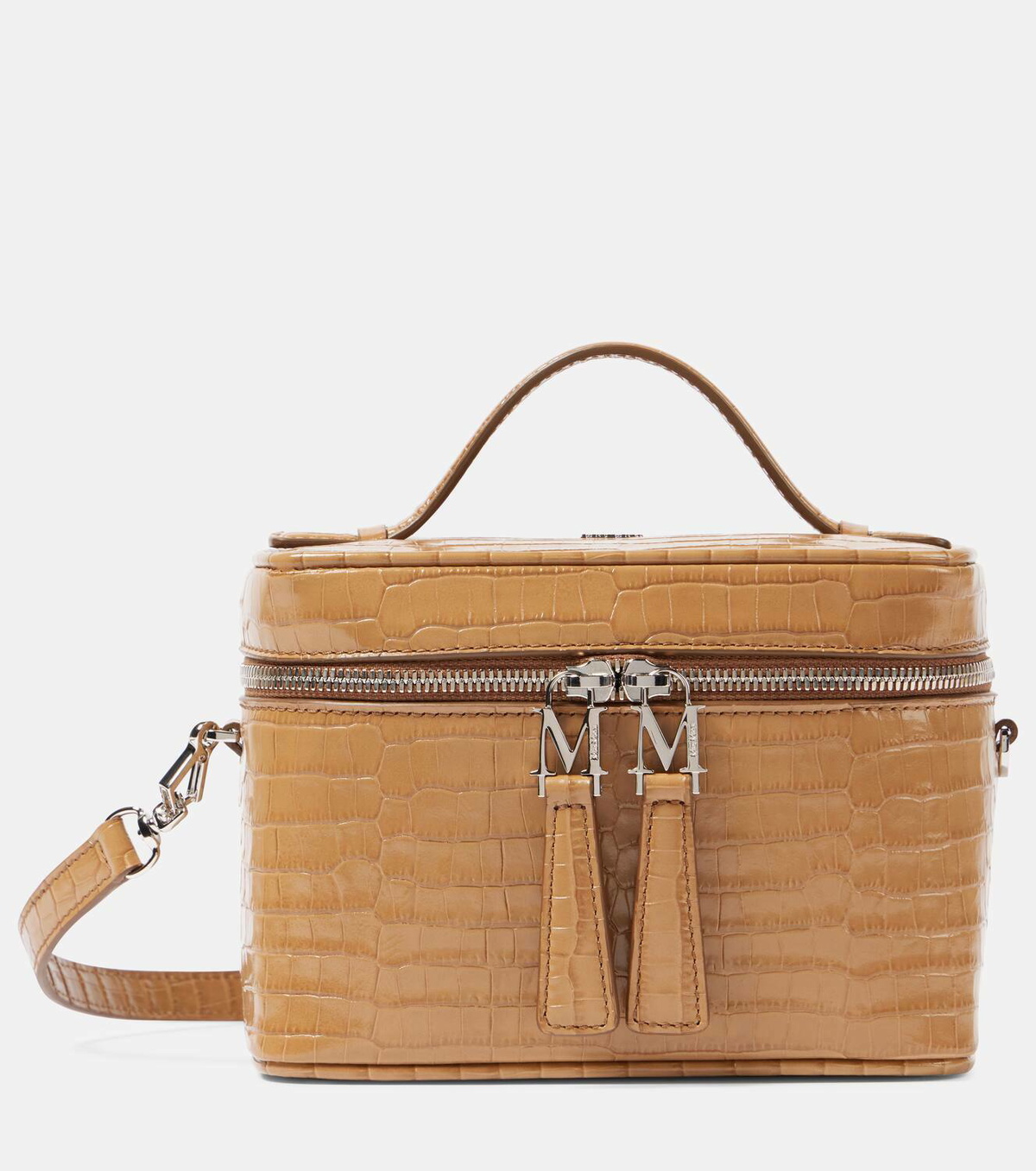 Max Mara Vanity Mini croc-effect leather crossbody bag Max Mara