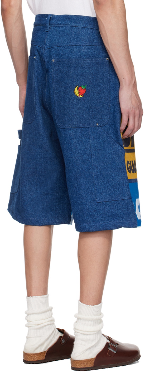 Sky High Farm Workwear Multicolor Print Denim Shorts