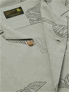 Visvim - Wallis Convertible-Collar Logo-Print Crepe Shirt - Green
