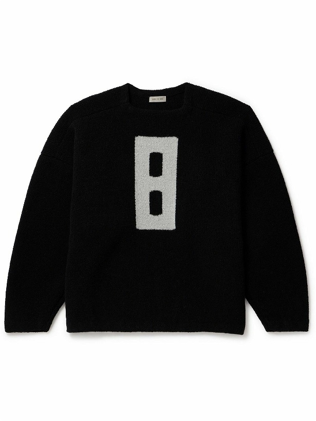 Photo: Fear of God - Oversized Intarsia-Knit Virgin Wool-Blend Bouclé Sweater - Black