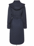 WEEKEND MAX MARA Olga Quilted Belted Long Coat with hood