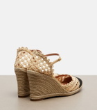 Aquazzura Sunburst raffia espadrille wedges