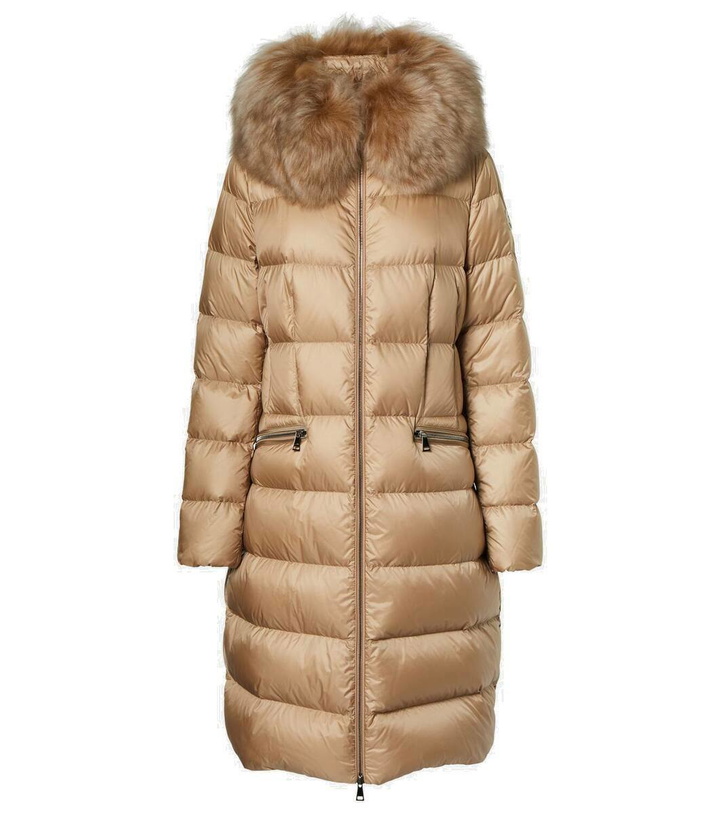 Photo: Moncler Boedic shearling-trimmed down coat