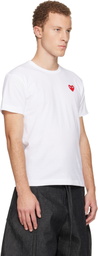 COMME des GARÇONS PLAY White Basic Red Emblem T-shirt
