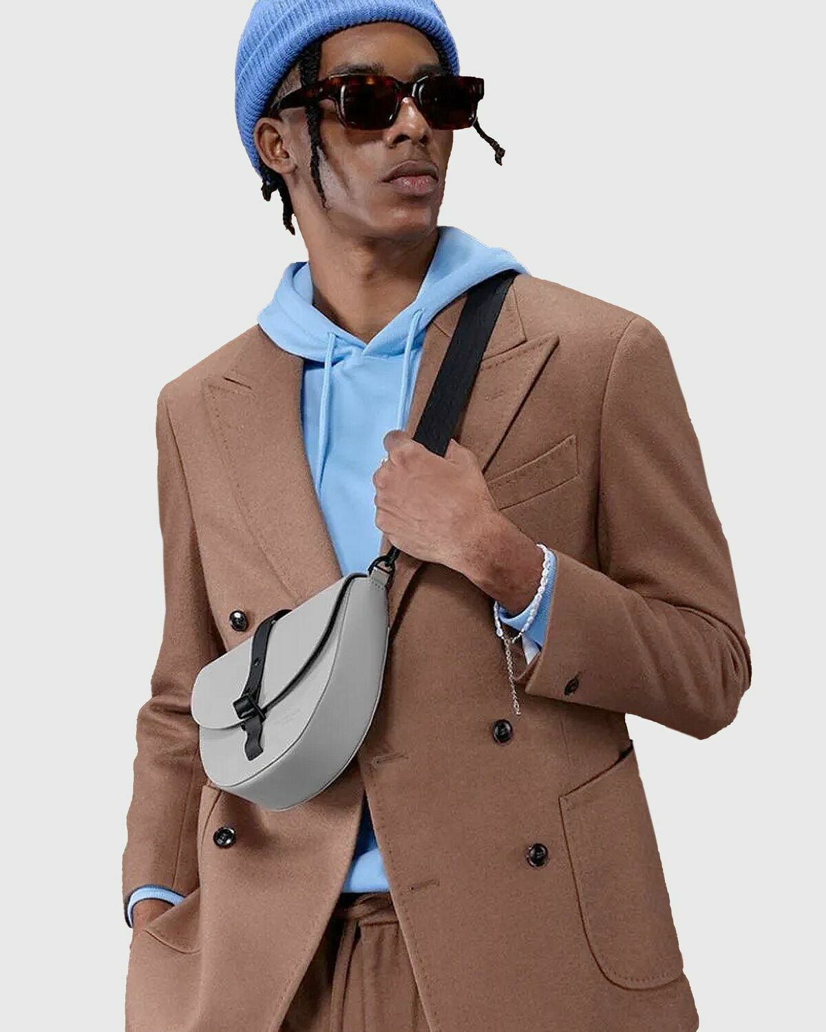 Gaston Luga Spläsh Moon Crossbody Grey Messenger & Crossbody Bags