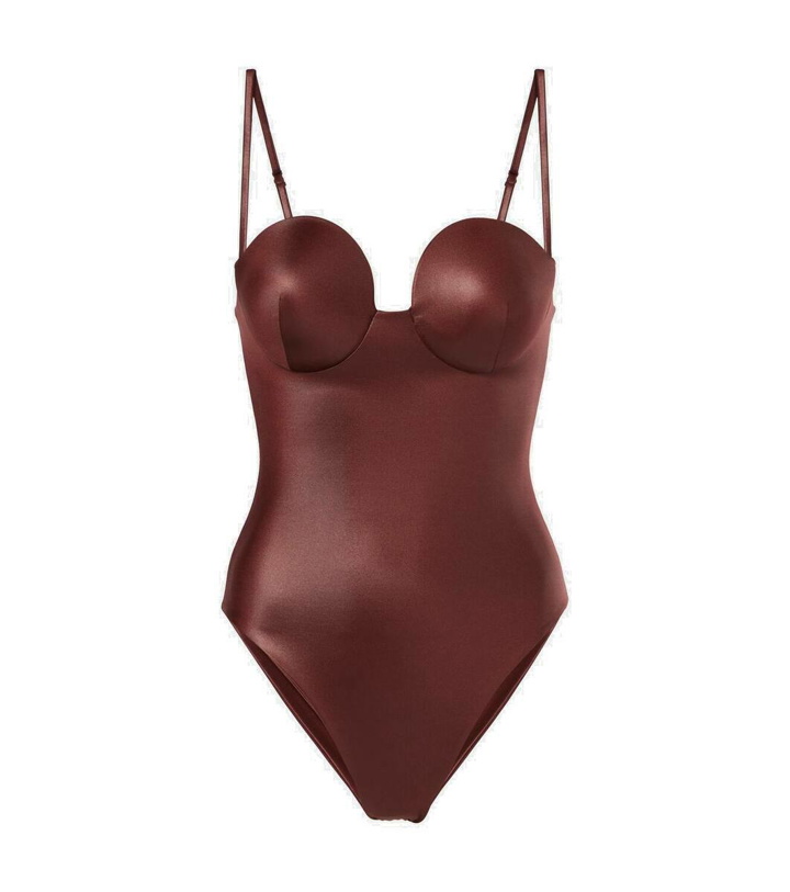 Photo: Magda Butrym Retro bustier swimsuit