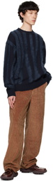 le PÈRE Blue Tyndell Stripe Sweater