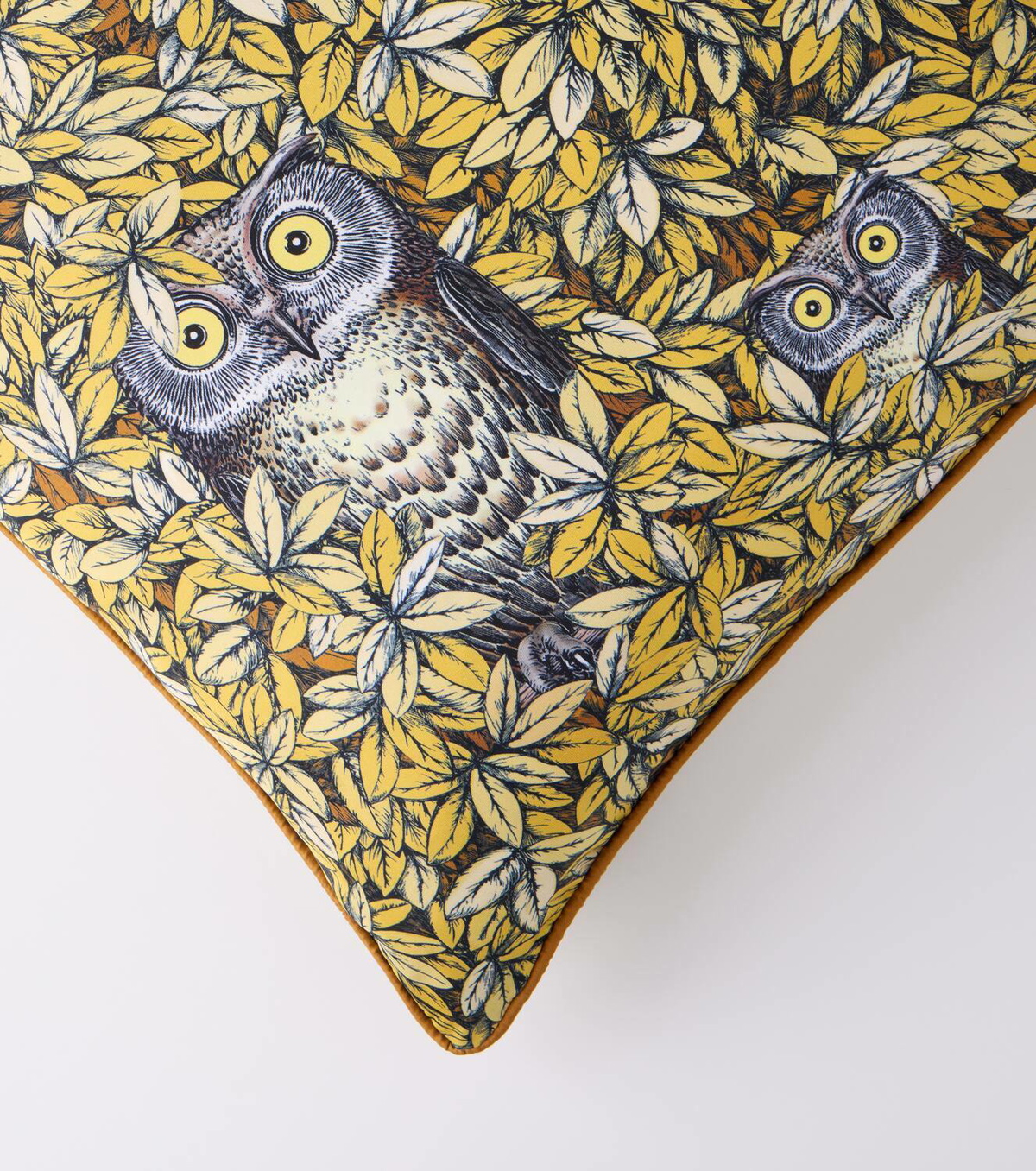 Fornasetti Civette silk and cotton-blend cushion