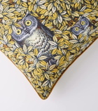 Fornasetti Civette silk and cotton-blend cushion