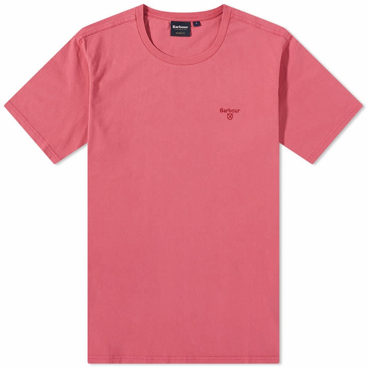 Photo: Barbour Men's Garment Dyed T-Shirt in Pink