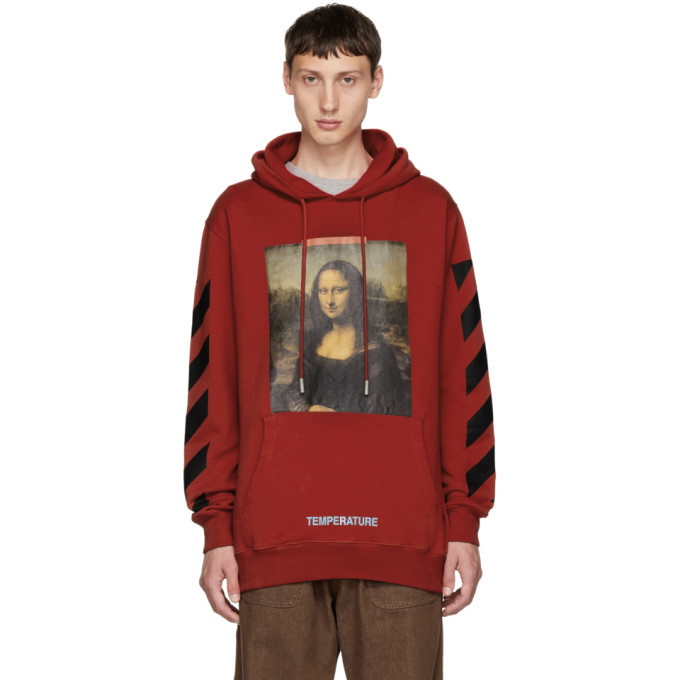 Off white hoodie outlet red mona lisa