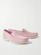 Manolo Blahnik - Monaco Suede Loafers - Pink