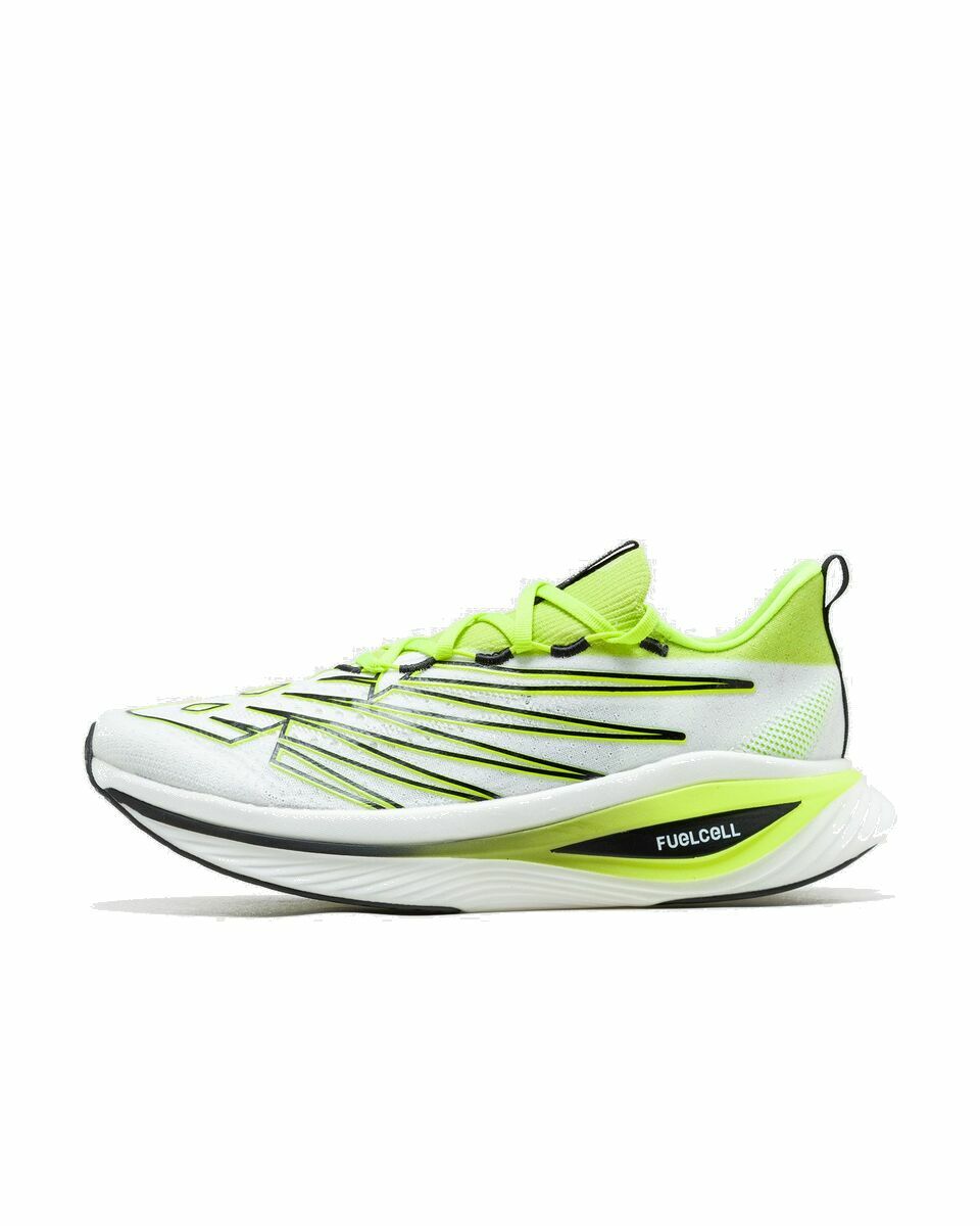 Photo: New Balance Fuel Cell Super Comp Elite V3 White/Yellow - Mens - Lowtop/Performance & Sports