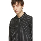 Julius Black Striped Seamed Shirt