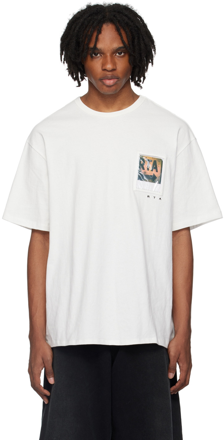 RTA White Photo Pocket T-Shirt