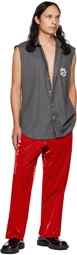 Maximilian Davis Gray Printed Shirt