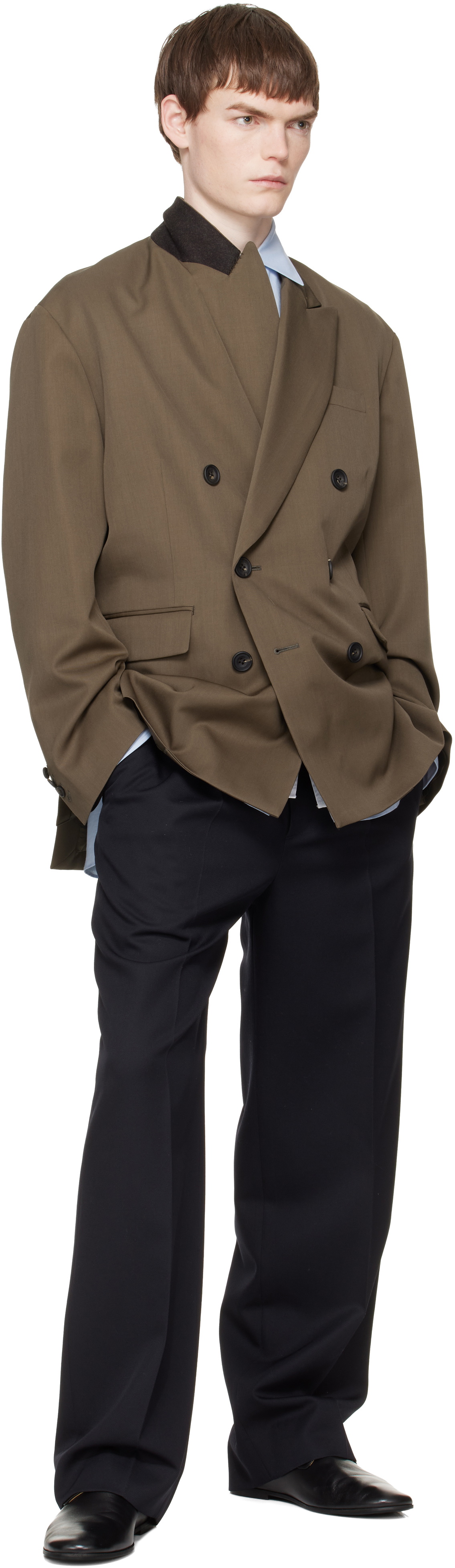 stein Taupe Oversized Double Breasted Blazer
