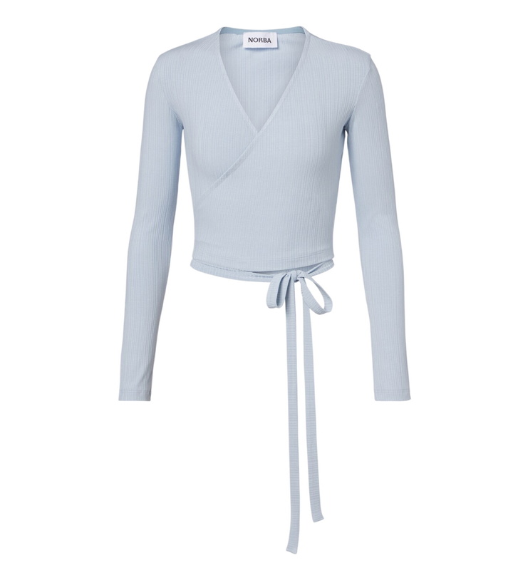 Photo: Norba Ribbed-knit wrap top