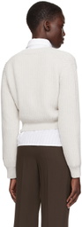 Recto Off-White V-Neck Sweater