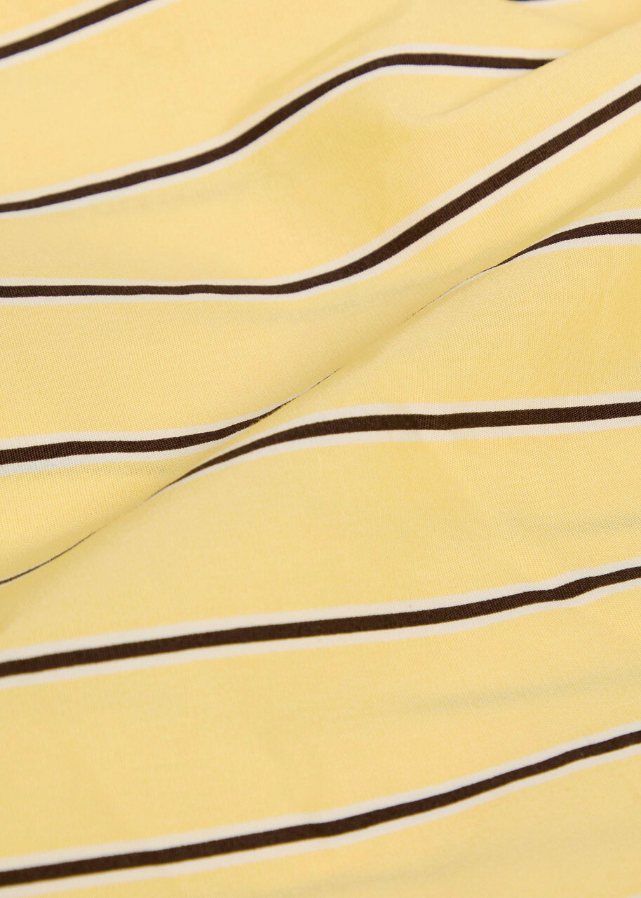 Staud Phare Striped Stretch Cotton-poplin Maxi Dress Yellow