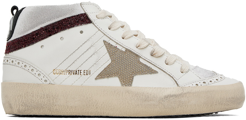 Golden Goose SSENSE Exclusive White Mid Star Sneakers Golden Goose ...