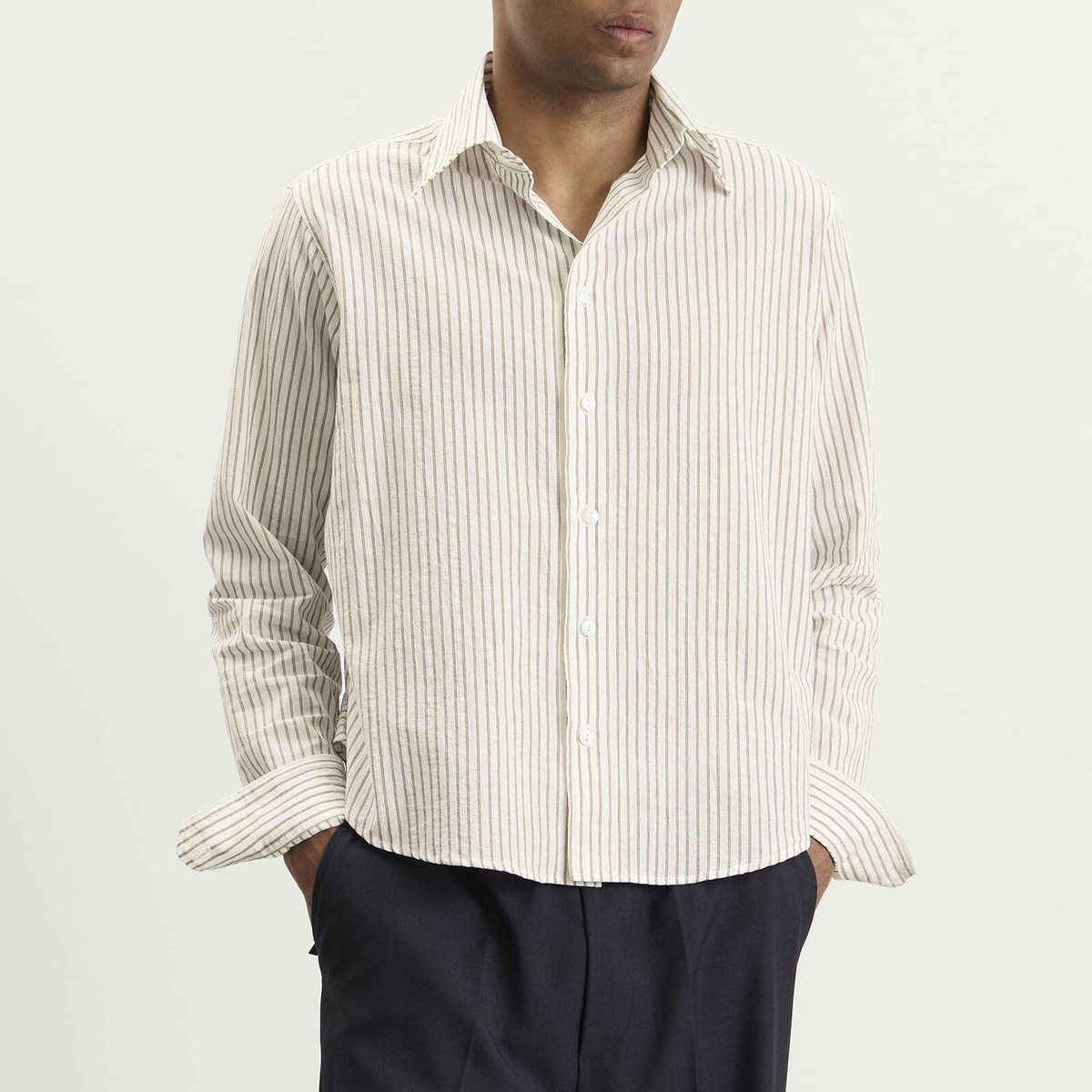 Second/Layer Men's Second Layer Sherman Shirt in Stripe