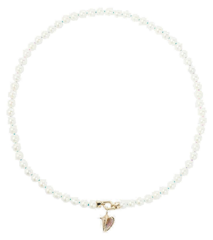 Photo: Sydney Evan Conch 14kt gold necklace with pearls and gemstones
