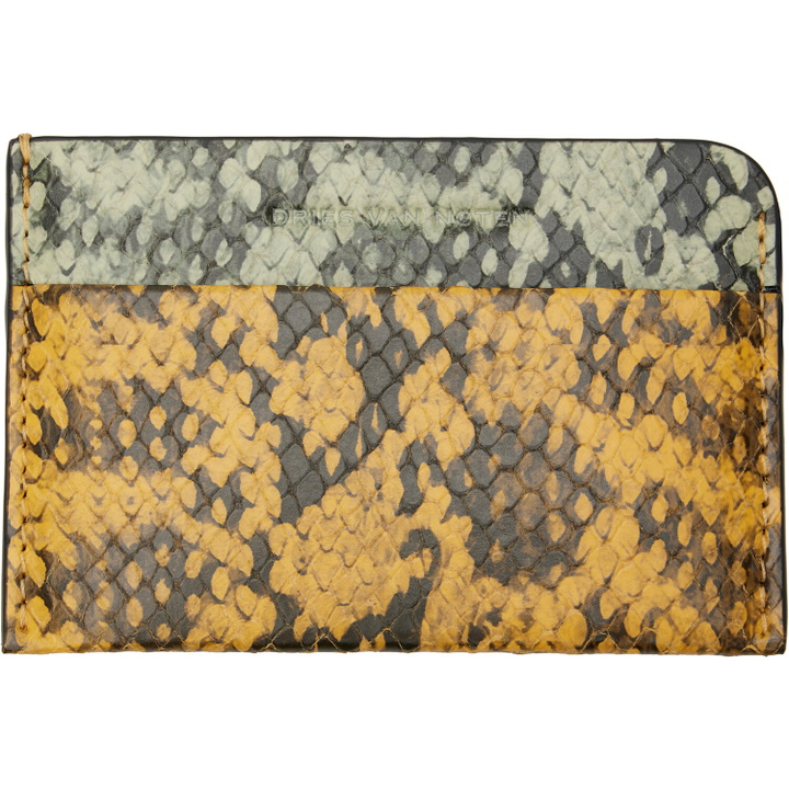 Photo: Dries Van Noten Yellow & Green Leather Card Holder