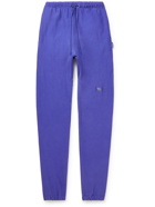 Abc. 123. - Tapered Logo-Appliquéd Cotton-Jersey Sweatpants - Blue