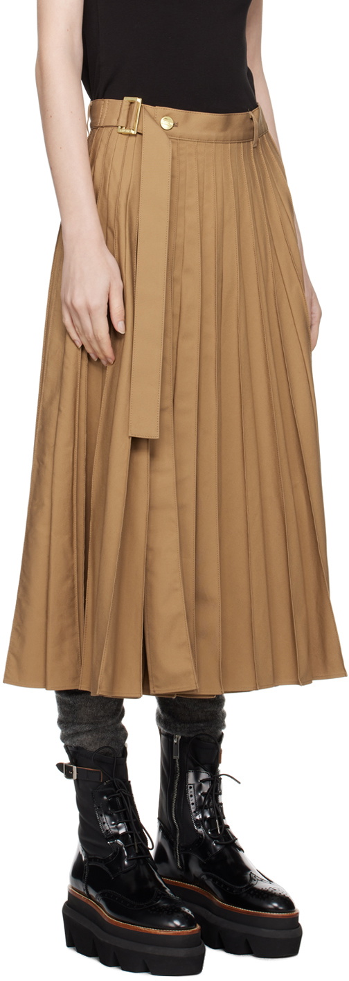 スカート SACAI Women Skirts SCW214651 Beige Cotton Gabardine Skirt | sacai Official Store サカイ