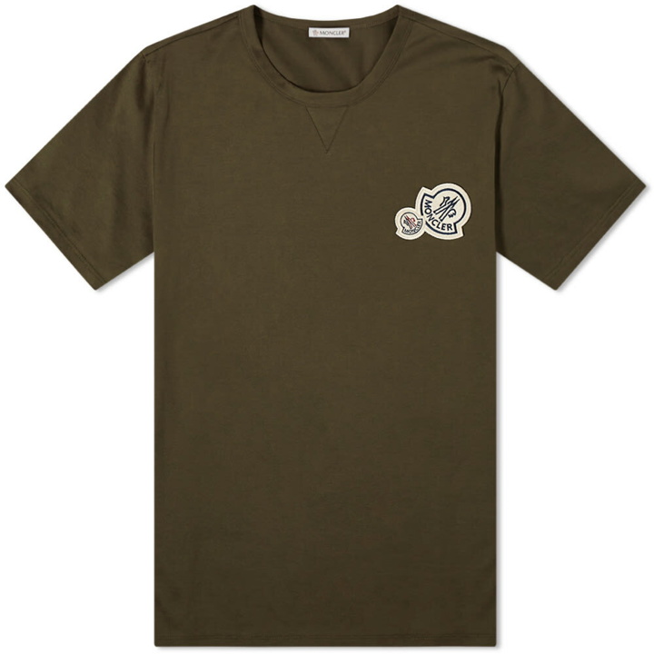 Photo: Moncler Men's Multi Logo T-Shirt in Army Green